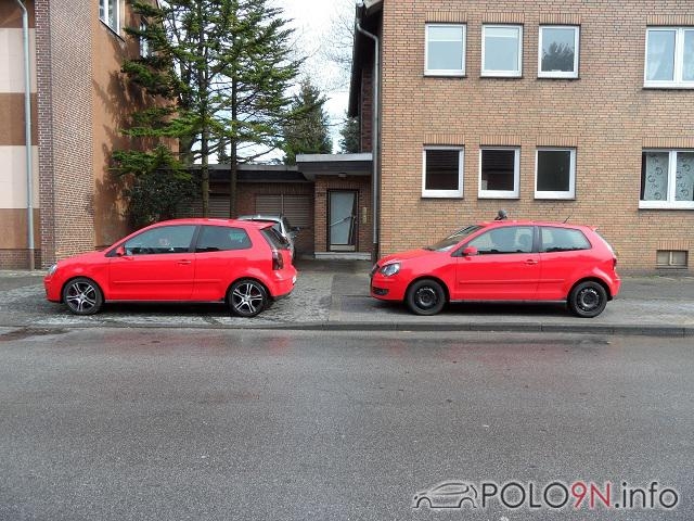 Vergleich --->>> Tieferlegungsfedern <<<--- rechts GTI mit Serienfahrwerk + Federn (15mm) - links GTI Serienfahrwerk + H&R GTI Federn (35mm)